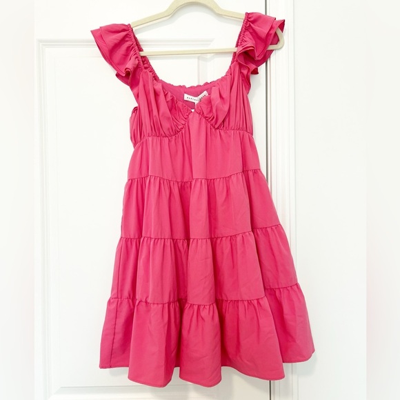 NWT Endless Rose Tiered Mini Dress Fuchsia - Picture 3 of 10